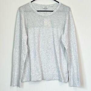 NWT Kinross Light Gray Cashmere Long Sleeve - Size: Extra Large
